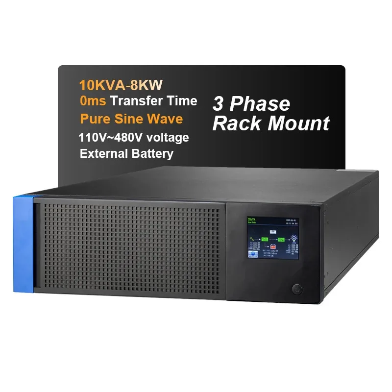 10Kva 20kva 30kva 40kva 60Kva สามเฟส Rack Power แบตเตอรี่ Bank HYBRID ออนไลน์ UPS สําหรับ Bank Atm เครื่องจักรอุปกรณ์