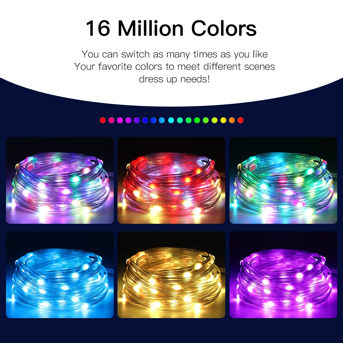 WS2812B Bluetooth LED String Lucine Dreamcolor RGBIC FAI DA TE Festa Festival Luci dell'albero Decorazione di nozze Ghirlanda Lampada USB