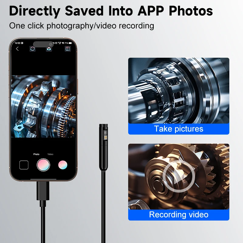 Endoscopio de TYPE-C HD1080P cámara Dual individual 3 en 1 Micro USB para teléfonos IOS IPhone Android boroscopio de inspección de tuberías impermeable