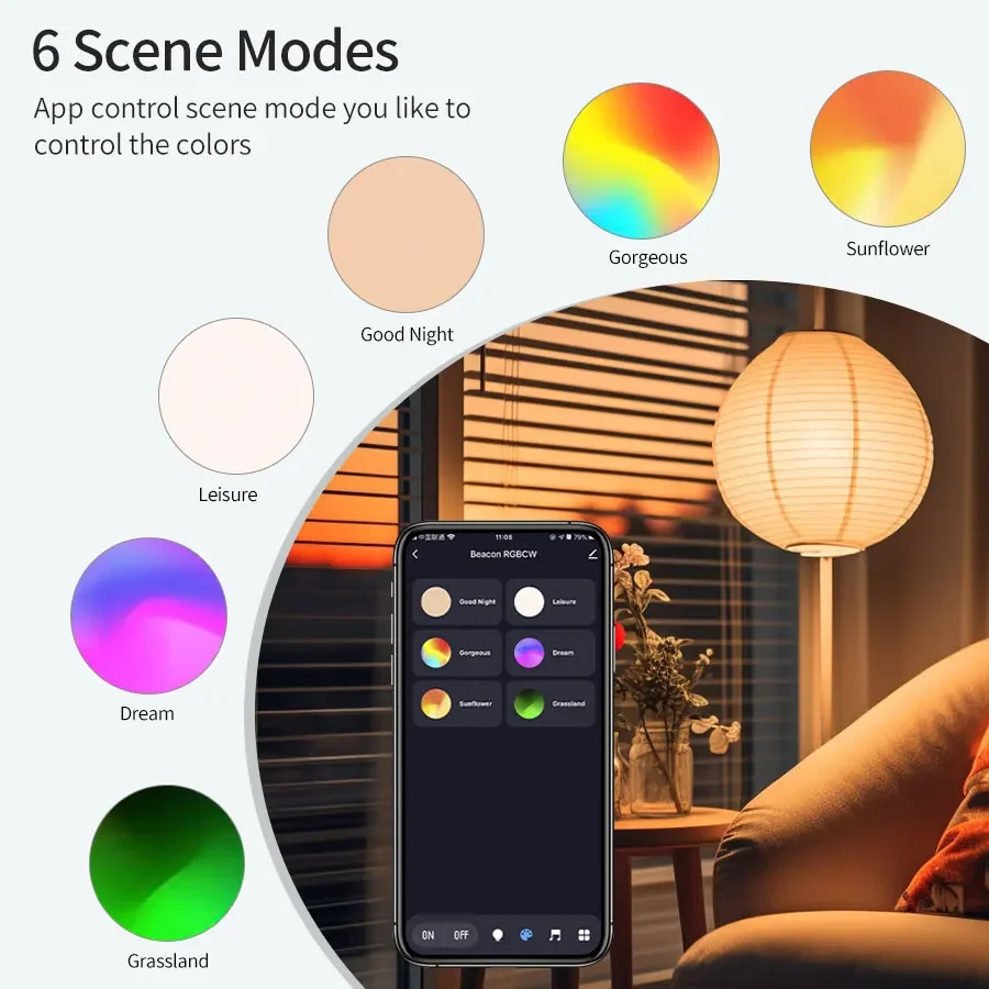 9W 15W 18W Tuya Smart Bluetooth Bulb E27 220V RGB Lamp Lampada Dimmable Timer Smart Life APP Control For Bedroom Decor Light