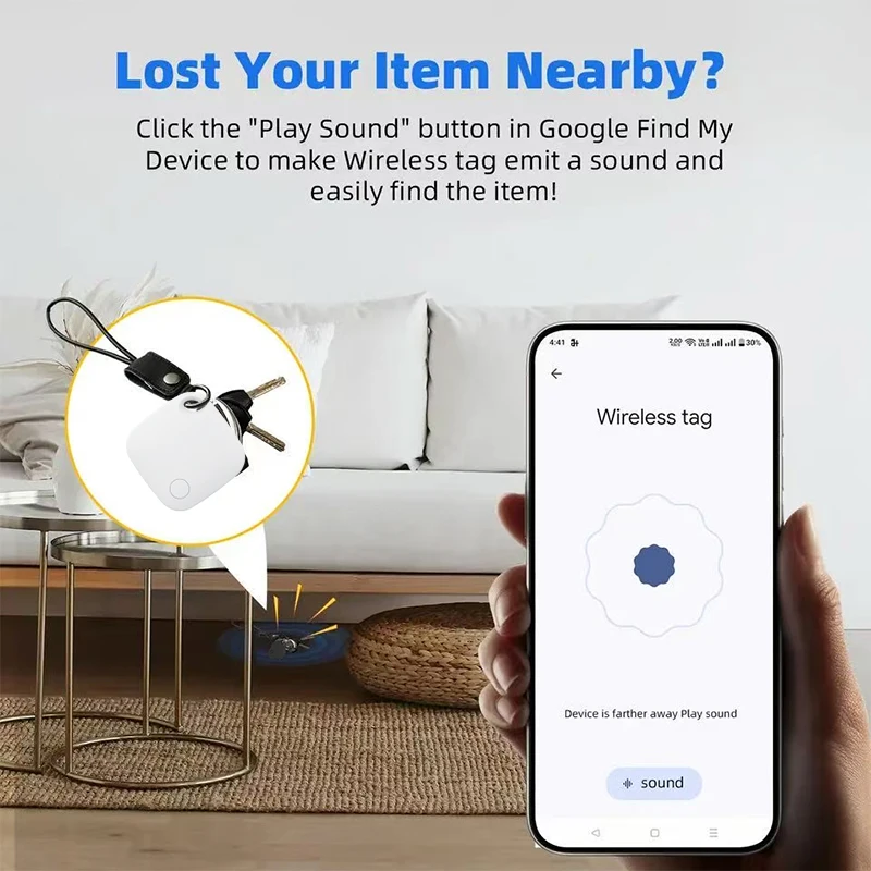 Rastreador de localização RSH via Google's Find Hub App Etiqueta de posicionamento remoto Android Finder Suporte Samsung Pixel Xiaomi VIVO no exterior