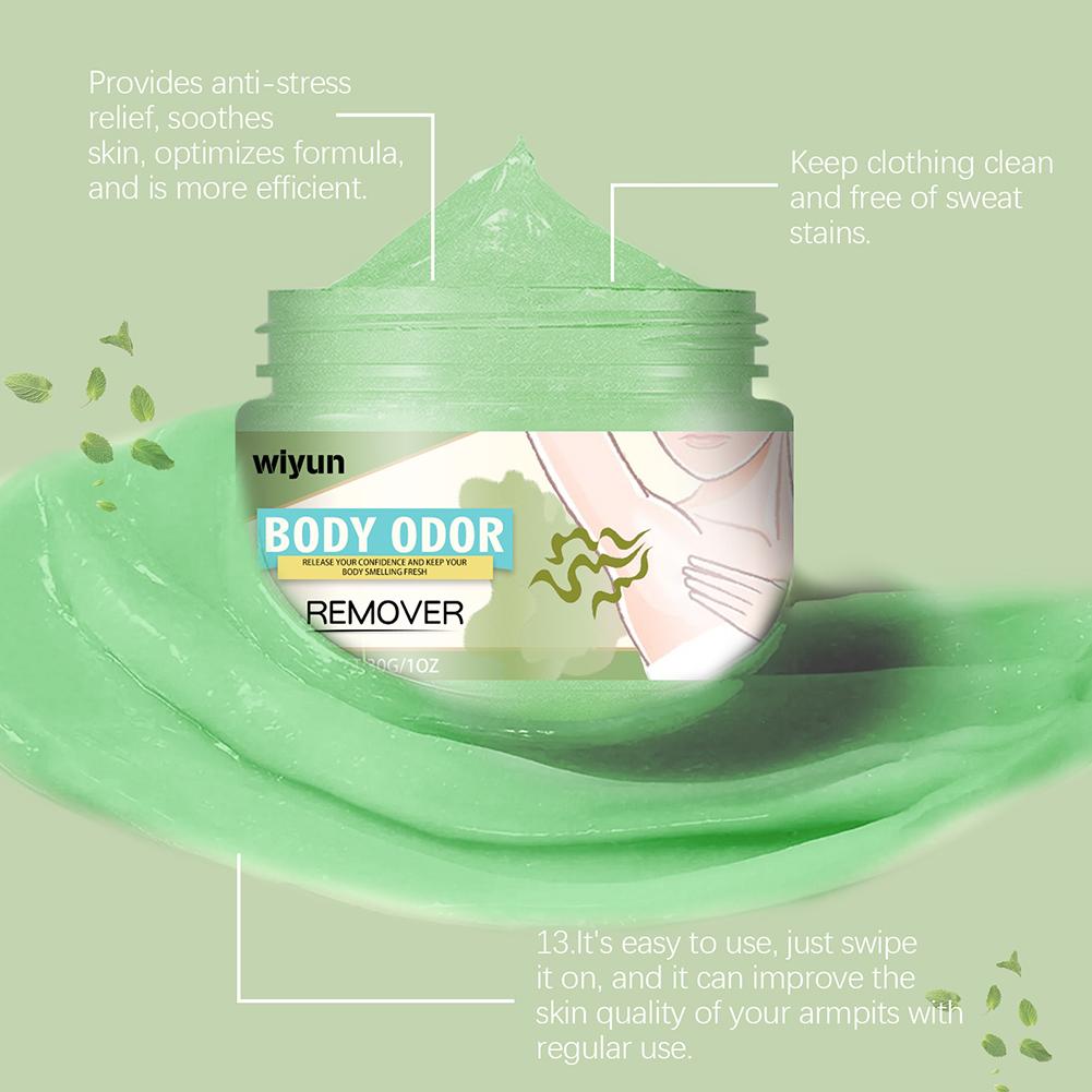 Crema de eliminación de olores corporales efectiva, eliminador de sudor, tratamiento de olores en las axilas, antitranspirantes, desodorizador de axilas duradero