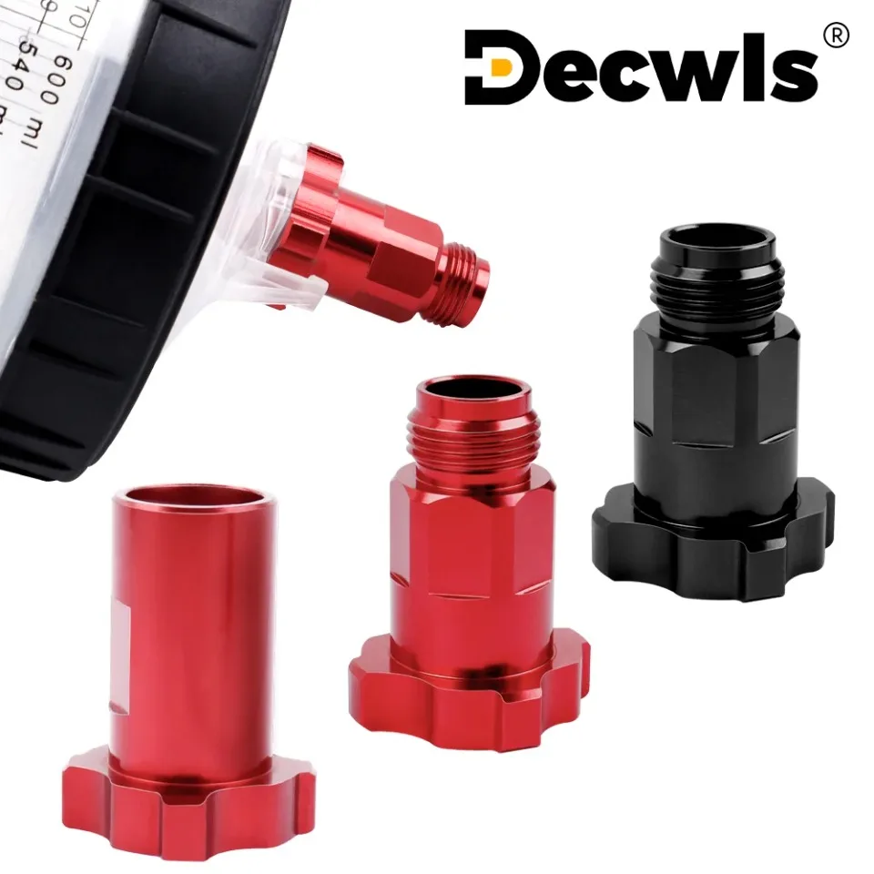 New Spray Gun Cup Adapter Paint Spray Gun Connector For Spray Paint Gun Disposable Measuring Cup Red Quick Connector