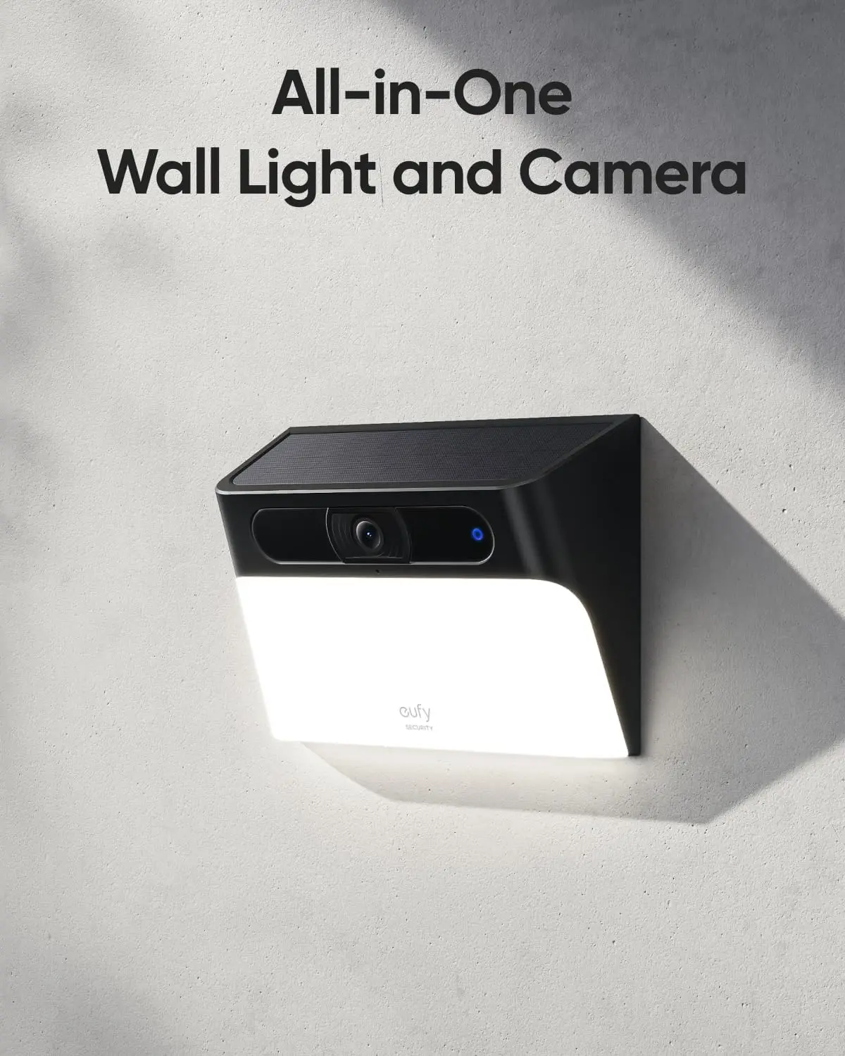 eufy Security Lampada da parete solare Cam S120 Telecamera di sicurezza solare Telecamera esterna wireless Telecamera 2K Forever Power