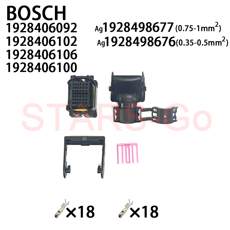 1/10 SET 1928406092 1928406102 1928406106 1928406100 1928498677 1928498676   36Pin BOSCH Motor Computer Board Connector ECU Stecker
