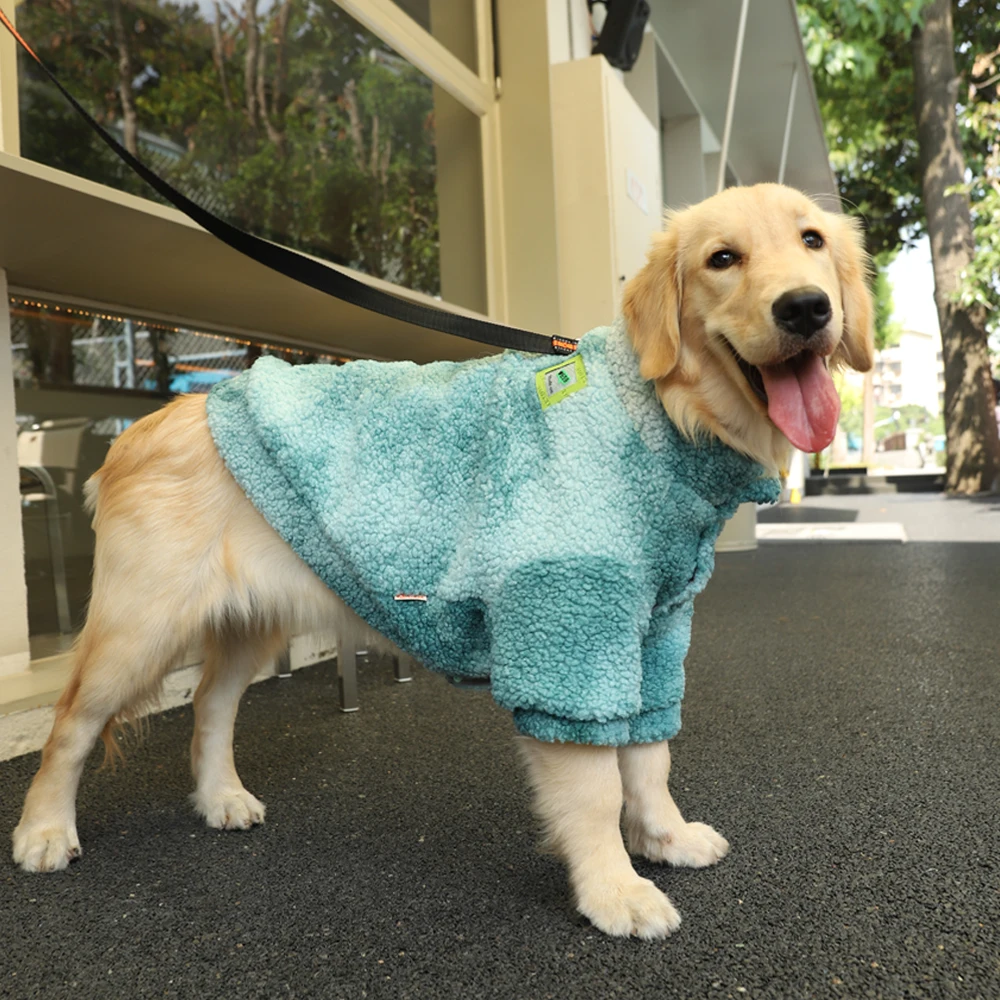 HOOPET 3XL-7XL ropa gruesa de invierno para perros grandes chaqueta de lana de cordero para perros medianos y grandes abrigo a prueba de viento accesorios para mascotas