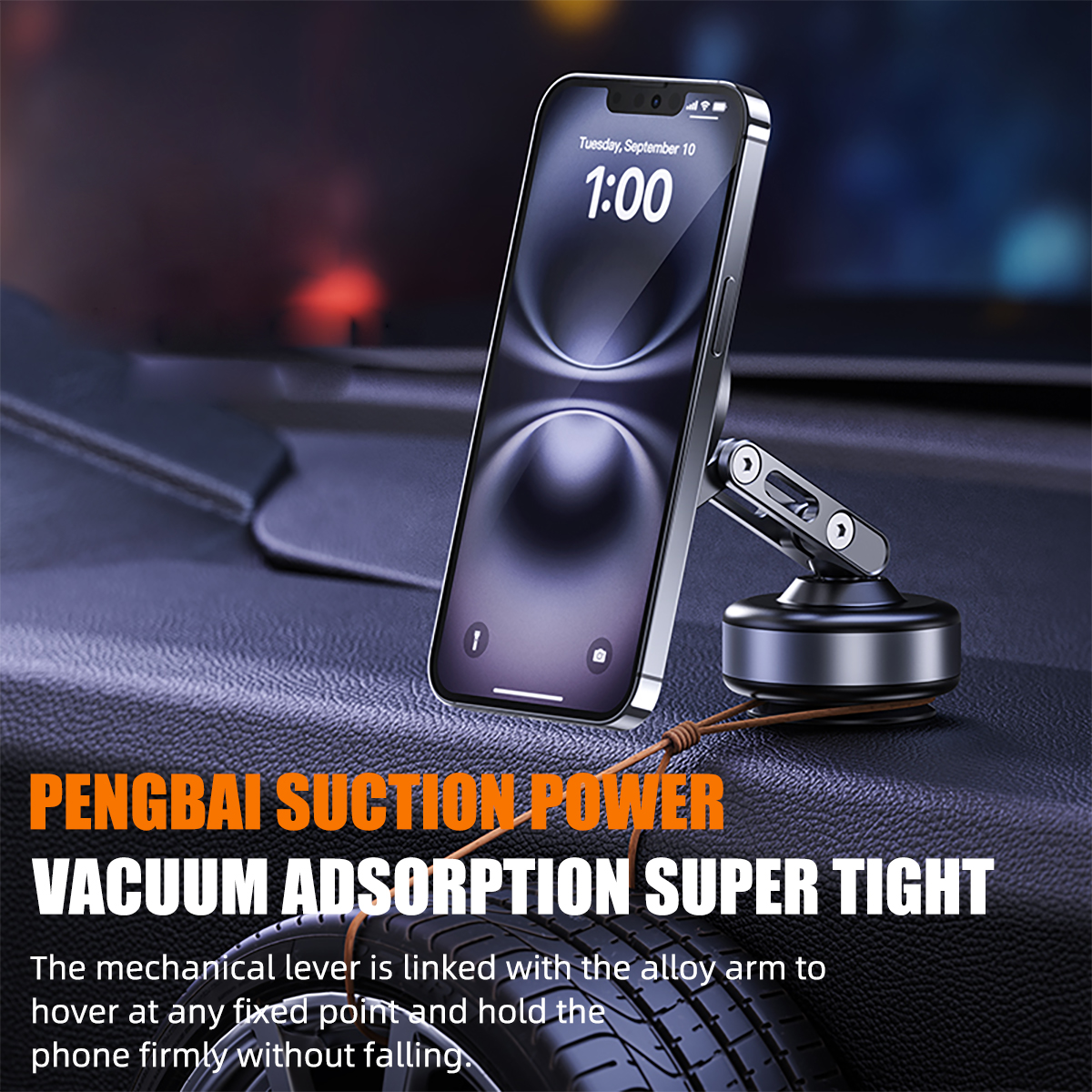 Ventosa magnética a vácuo para carro, suporte universal dobrável para celular, suporte universal para telefone automático para 4-7 polegadas