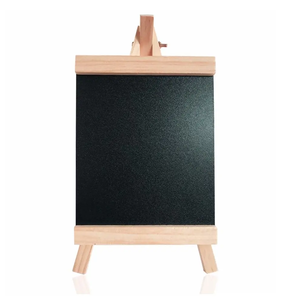 Mini Memo Desktop Message Chalk Collapsible Black Blackboard Chalkboard Wooden Boards Pine Wood Easel