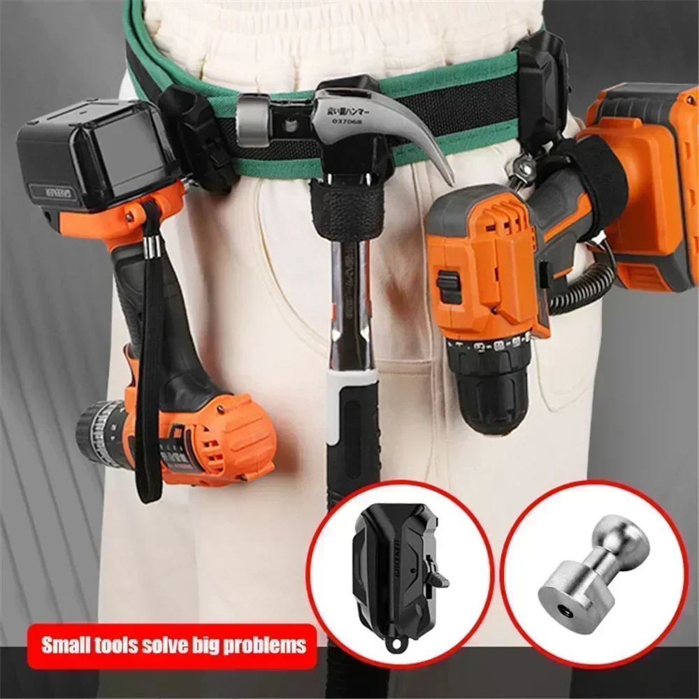 Heavy-Duty Tool Hoster Set สวมใส่เอวแพ็คไฟฟ้าเจาะกระเป๋าชิ้นส่วนโลหะตกปลาเครื่องมือเก็บกระเป๋าอุปกรณ์เสริม