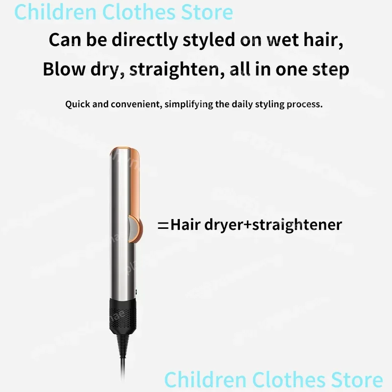 Plancha y secador de pelo profesional 2 en 1, plancha plana calefactora, cabello seco sin daños a la horquilla