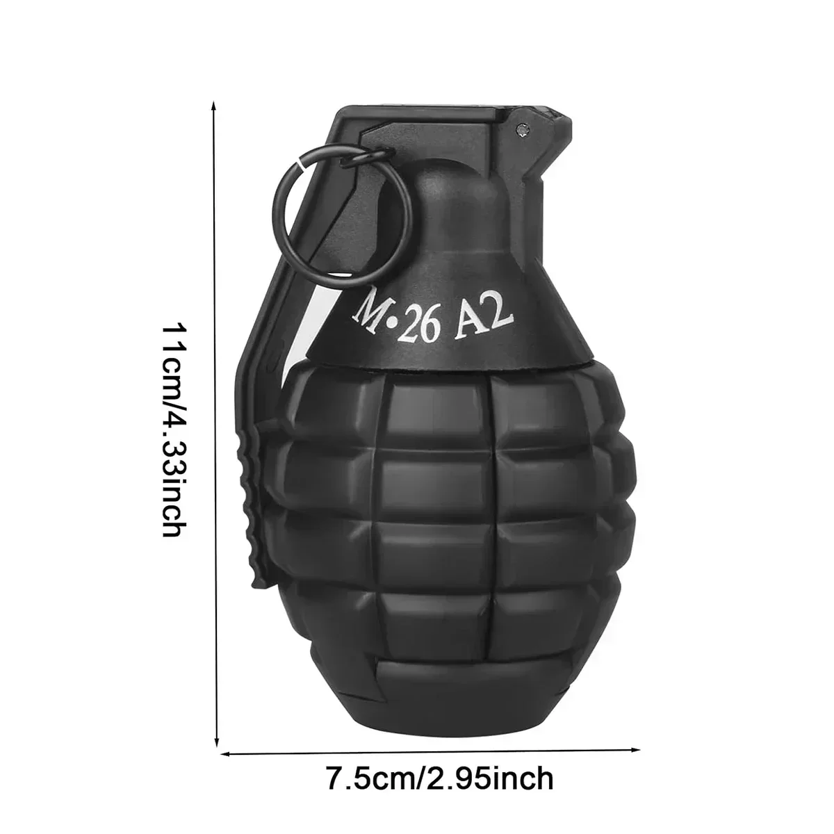 1/3PCS M26a2 나일론 수류탄 모델 폭발 수류탄 장난감, Airsoft 수류탄 모델, 낙하 방지, 리필 가능, 젤 볼, 색종이, 밀가루
