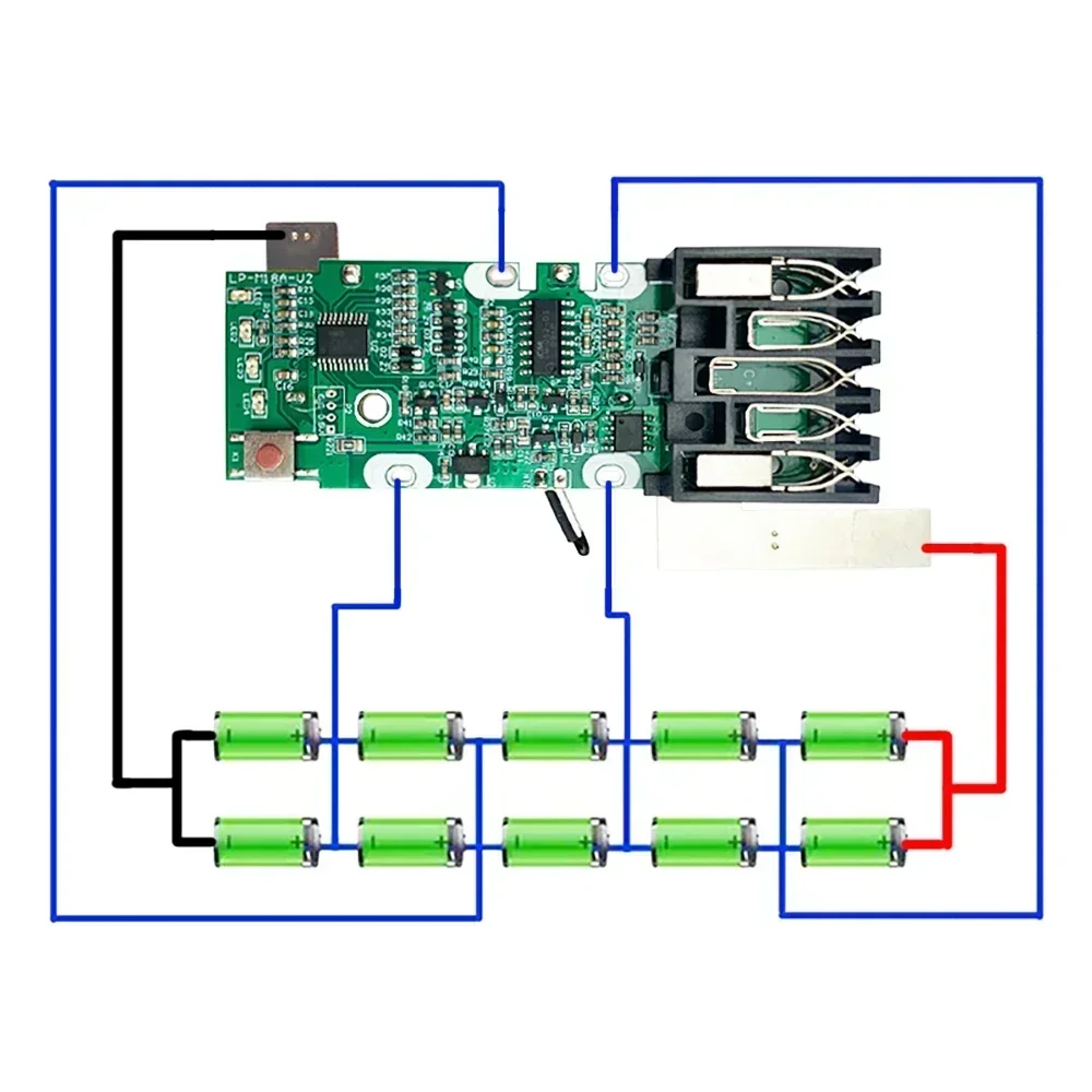 Para placa de circuito de protección de carga PCB M18 para Milwaukee 18V 3Ah 4Ah 5Ah 6Ah batería de iones de litio placa base PCB 48-11-1811