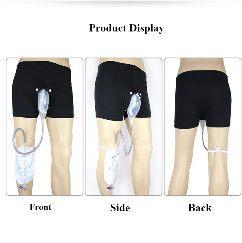 1Pc Wearable ซิลิโคนปัสสาวะชายกระเป๋ากางเกงผู้สูงอายุ Incontinence ผู้ป่วยผู้ชายเดินปัสสาวะกางเกงระบายน้ำกระเป๋า