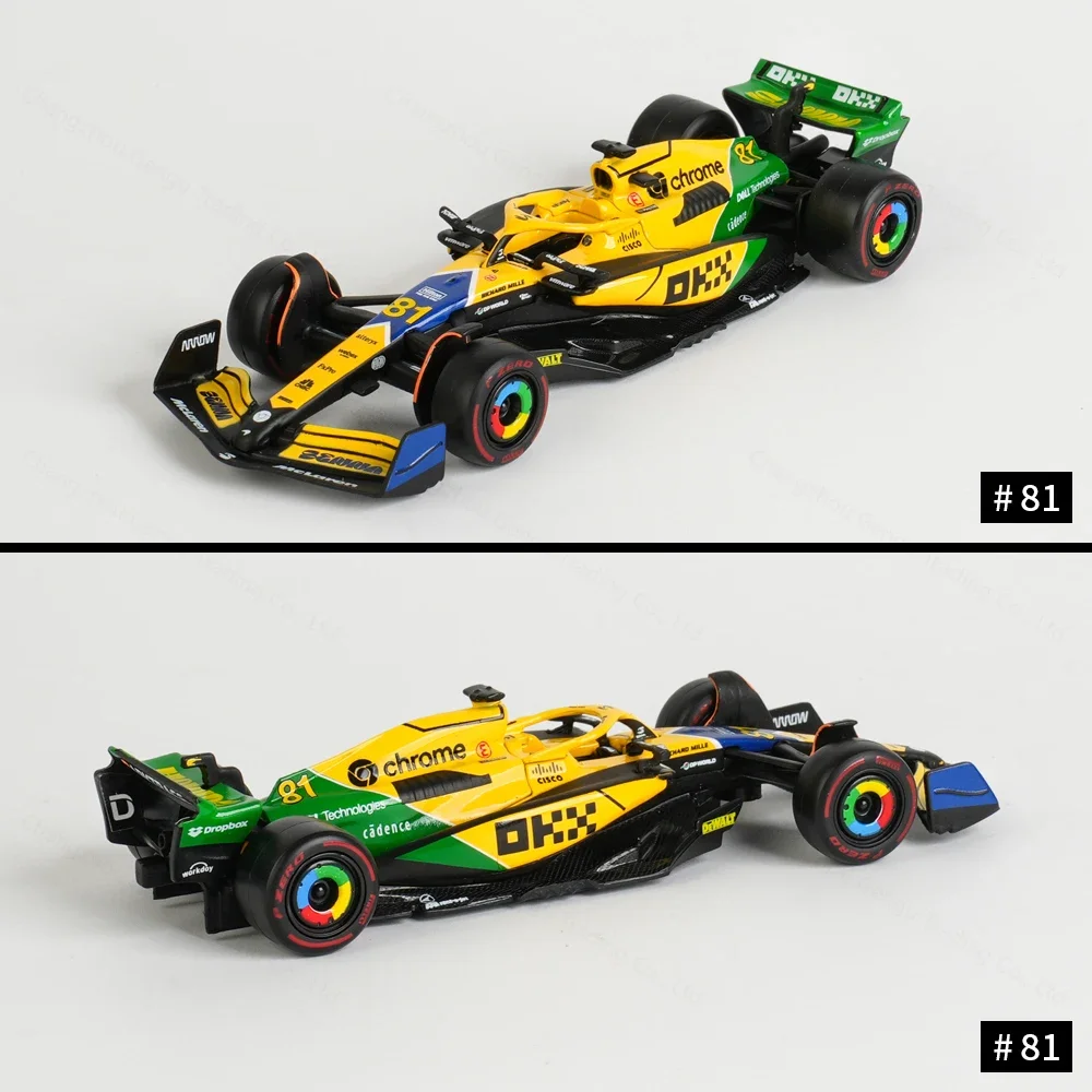Bburago 1:43 マクラーレン 2024 MCL38 F1 フォーミュラカーダイキャスト車グッズモデルレーシングおもちゃ