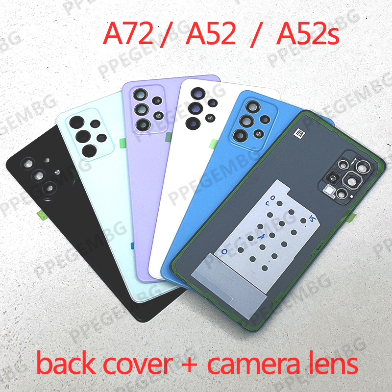 1A52 a52s A72 carcasa de batería cubierta puerta trasera para Samsung Galaxy A52 4G 5G a525 a526 a528 carcasa trasera cubierta trasera cámara