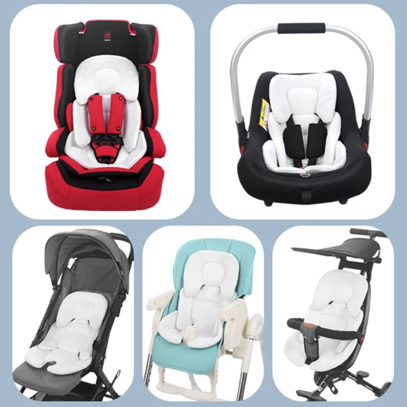 Q81a-ベビーカークッション,幼児用カーシートインサート,ヘッドサポート,枕,通気性のあるサーマルマットレス,首