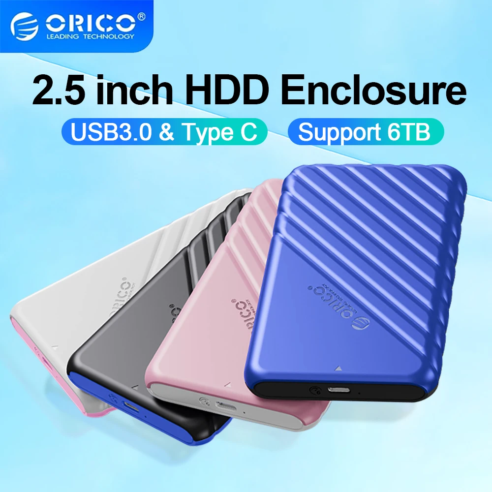 Корпус ORICO HDD 2.5 Адаптер SATA-USB 3.0 Корпус жесткого диска 5 Гбит/с HDD SSD Корпус жесткого диска Поддержка UASP для ПК Ноутбука