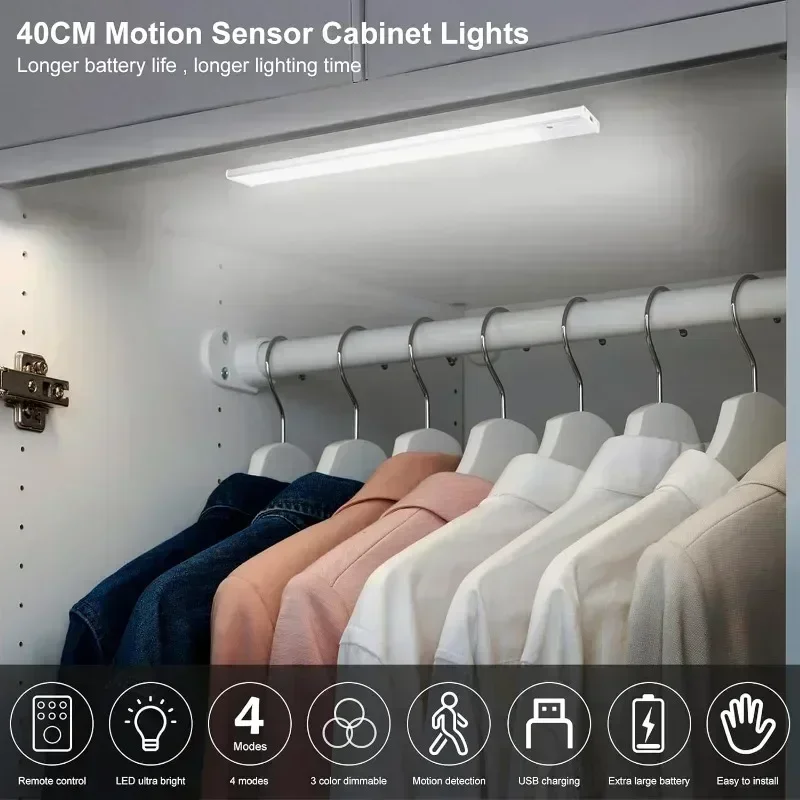 Xiaomi Wireless LED Nachtlicht Motion Sensor USB Aufladbare Streifen Für Schlafzimmer Küche Schrank Lampe Fernbedienung Beleuchtung