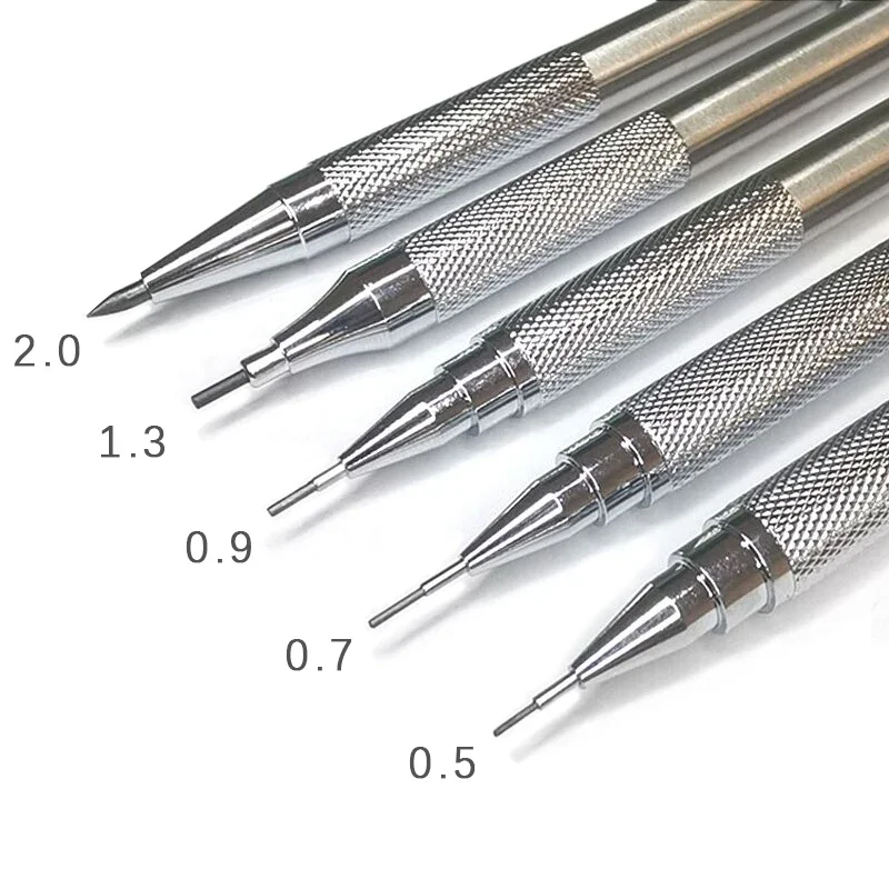 0.3/0.5/0.7/0.9/1.3/2.0Mm Cơ Bút Chì Công Sở Trường Viết Tranh Nghệ Thuật Dụng Cụ kim Loại Tự Động Bút Chì Sáng Tạo Văn Phòng Phẩm