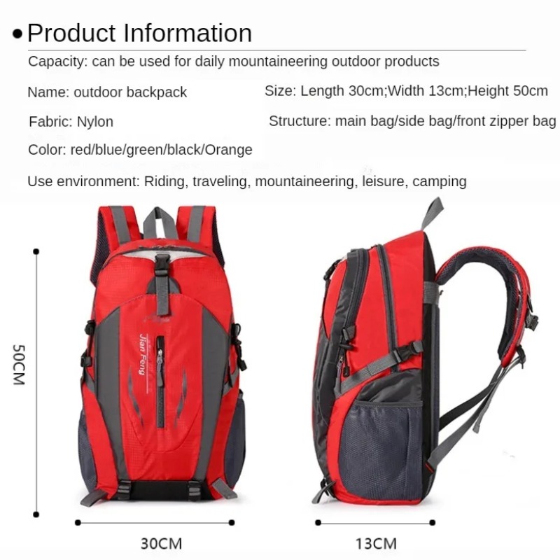 Mochilas de viaje impermeables de nailon de calidad para hombre, bolsas de viaje para escalar, senderismo, mochila escolar para deportes al aire libre, mochila para hombre y mujer
