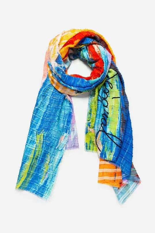 Commerce extérieur original unique espagnol nouvelle couleur imprimée riche mode châle écharpe