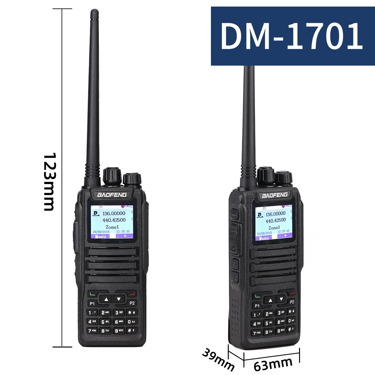 Baofeng DM-1701 walkie talkie dmr Funkgerät Dual Bandtier i Tier II Dual Time Slot Digital Poste Radio Amateurfunk
