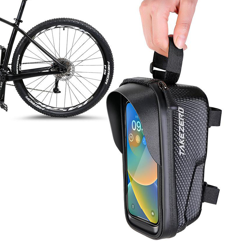 여름 산악 자전거 가방 EVA 하드 쉘 프론트 빔 자전거 가방 로드 바이크 휴대폰 중성 탑 튜브 가방 사이클링 장비