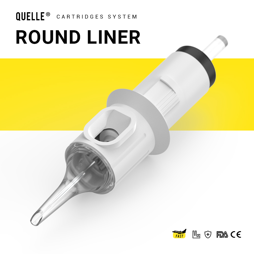 QUELLE 20/40/60/80/100 Uds agujas de tatuaje multicaja RL 0,35 MM cartucho de revolución estéril desechable para arte de maquillaje de tatuaje