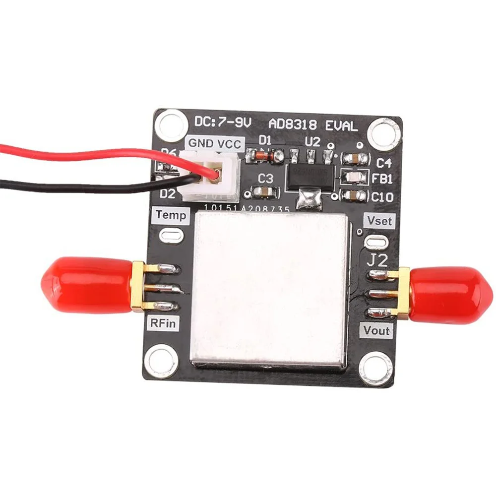 เครื่องตรวจจับ AD8318แบบลอการิทึม1M-8GHz 70DB ไดนามิกควบคุมเครื่องตรวจจับแบบลอการิทึม