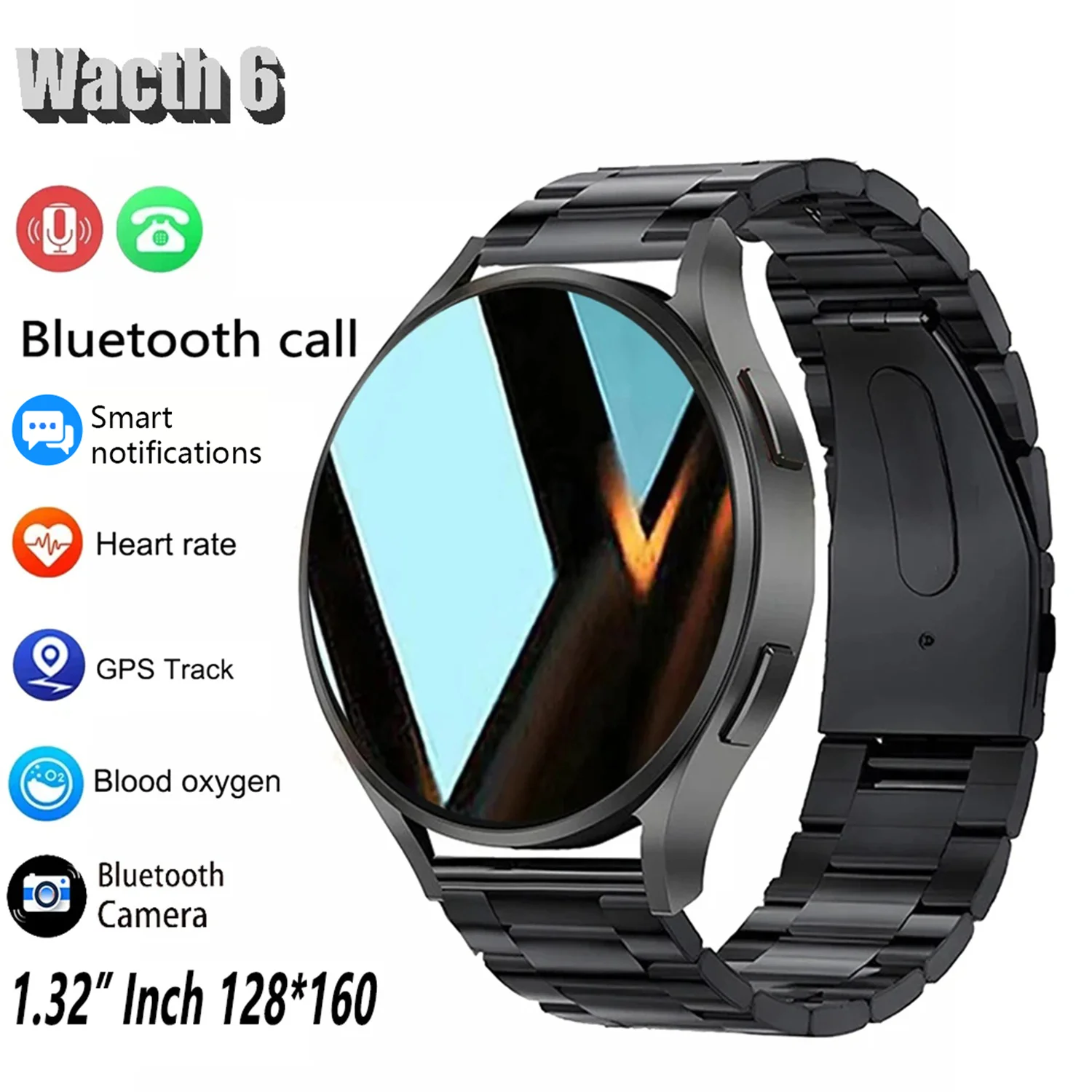 LAXASFIT 2025 Novo Relógio Inteligente 6 Chamada Bluetooth Esportes Monitoramento de Saúde Homens Mulheres Relógio Inteligente Presente Para Android IOS