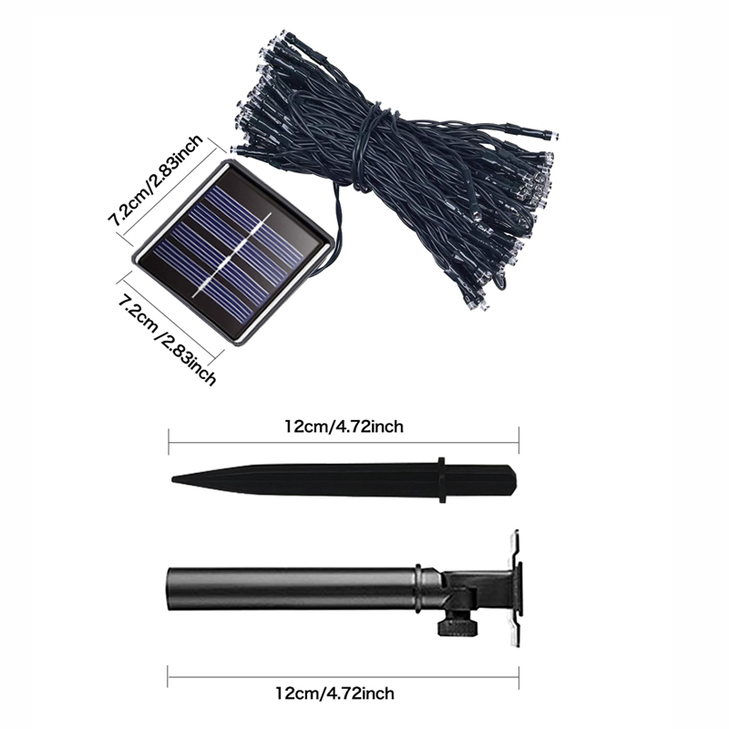 태양열 야외 방수 요정 화환 조명, 8가지 모드, 크리스마스 파티 할로윈 장식 태양광 조명