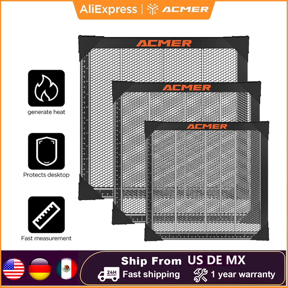 Mesa de trabajo láser de panal ACMER, Panel de cama Universal de panal para corte de CO2 o diodo, accesorios de grabado láser, protección