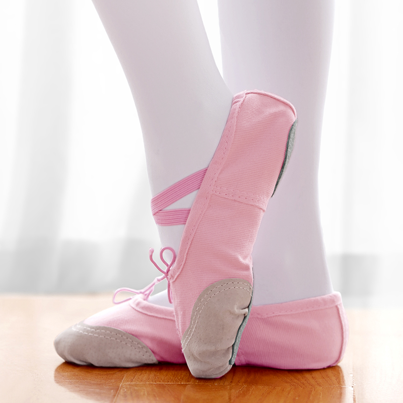 Mädchen-Ballettschuhe mit Kordelzug, Kinder-Tanzschuhe mit weichen Sohlen, professionelle Tanzschuhe für Erwachsene, verschleißfest, rutschfest, Ballerina-Schuh