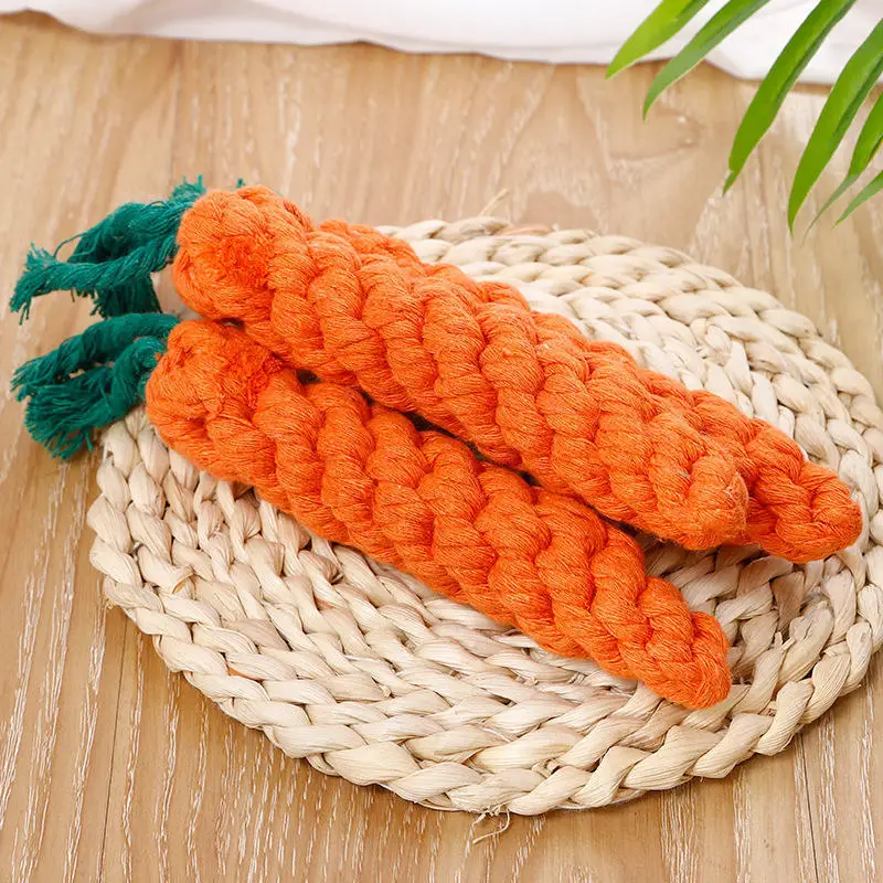 1 PC สัตว์เลี้ยง Knot ของเล่นสําหรับสุนัขและแมวแครอทรูปร่างสุนัข Chew ของเล่นเชือกฝ้ายของเล่นสําหรับสุนัขในร่มแมวของเล่นสุนัขอุปกรณ์เสริม