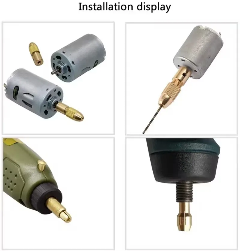 Mini Bohrfutter Spannzange Set Für Elektromotor Welle Fit Micro Twist Bohrer Messing Patrone Dreh Werkzeug Bit Spann Mutter Adapter