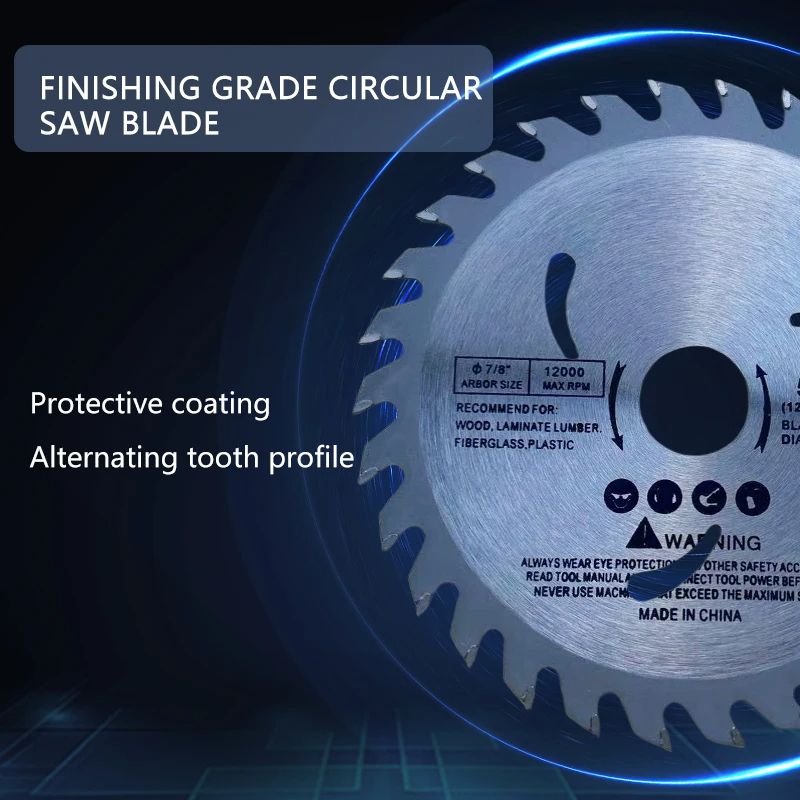 ใบเลื่อยวงเดือนขนาด 125 มม. 5 นิ้ว 30 ฟัน คาร์ไบด์ สำหรับตัดไม้ รูกลาง 20 มม. สำหรับงานไม้