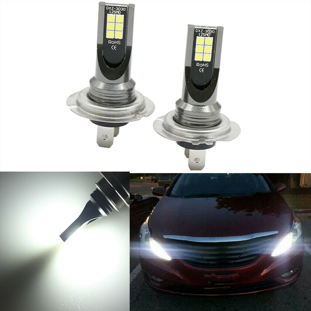 H7 Led-lamp Kit Auto Mistlampen 55 W Superheldere 6000 K Witte Led-verlichting Voor Voertuigen High Power Auto Koplamp LED DRL