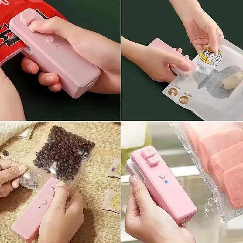 Mini Sealing Machine Cut Seal Dual-use Food Sealing Artifacts Snack Moisture-free Sealer Push Button Plastic Sealing Machine New