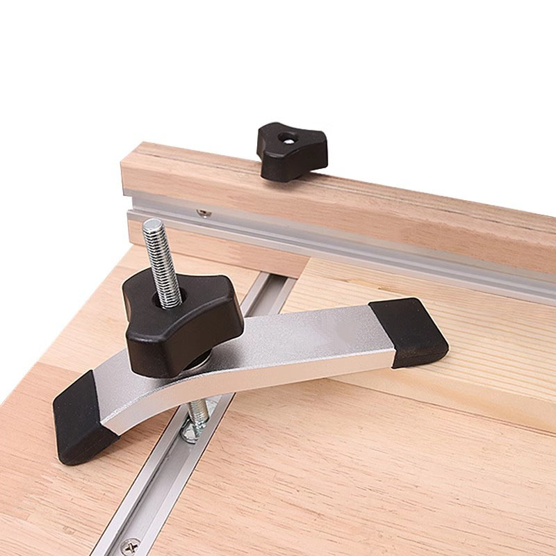T-Track Hold Down Clamp Woodworking Chute Rail Table Saw Clamps High Strength Aluminum Alloy T Track CNC Router Clamp