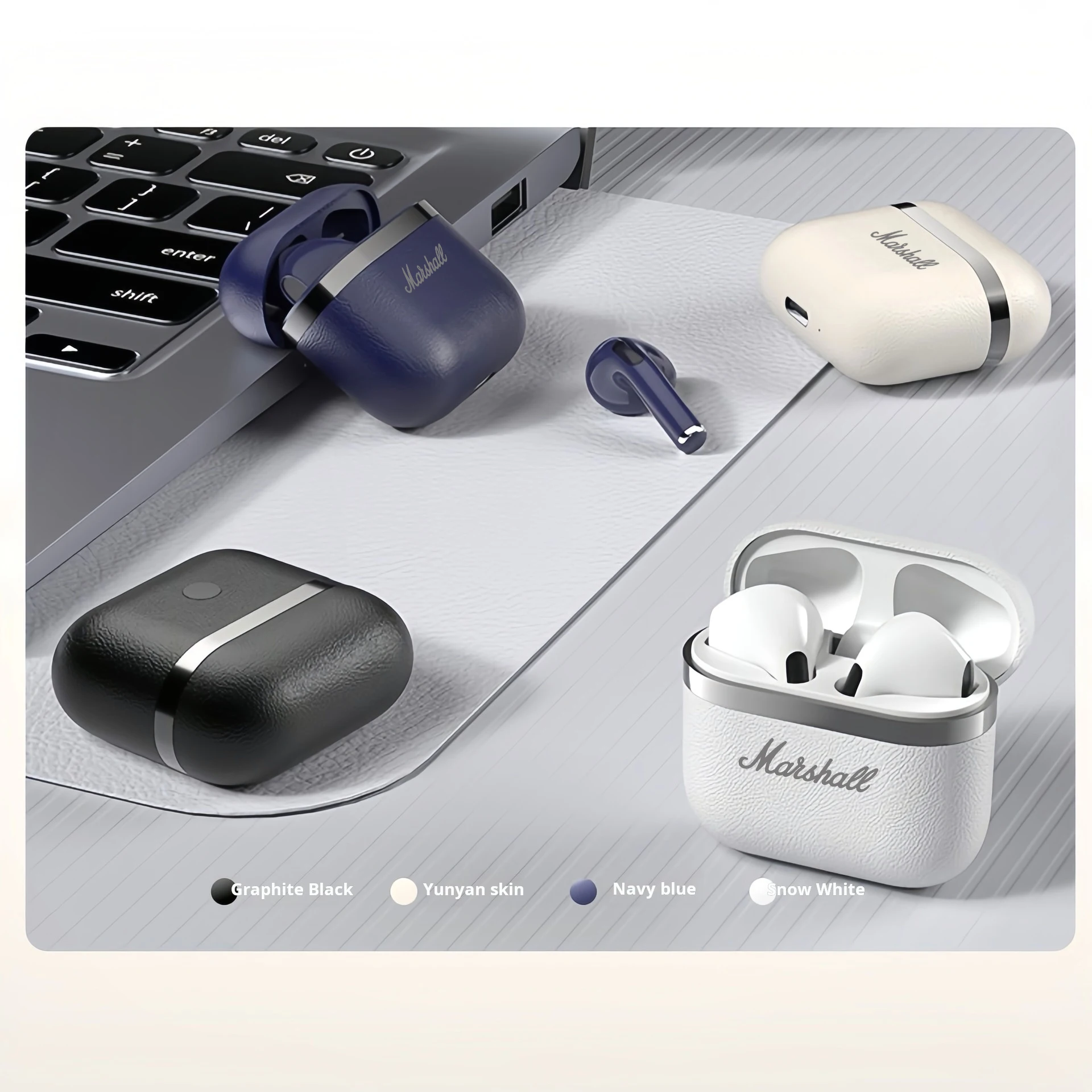 Marshall Auriculares Bluetooth Auriculares inalámbricos Auriculares estéreo HiFi Auriculares deportivos TWS con micrófono