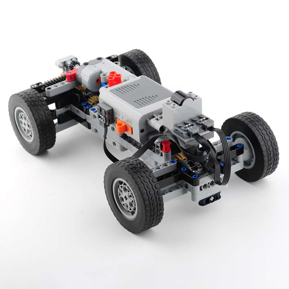 子供用4輪テクニカルカーシャーシブロック,リモコン付き,aaバッテリーボックス,MOcパーツキット,Legoeds用