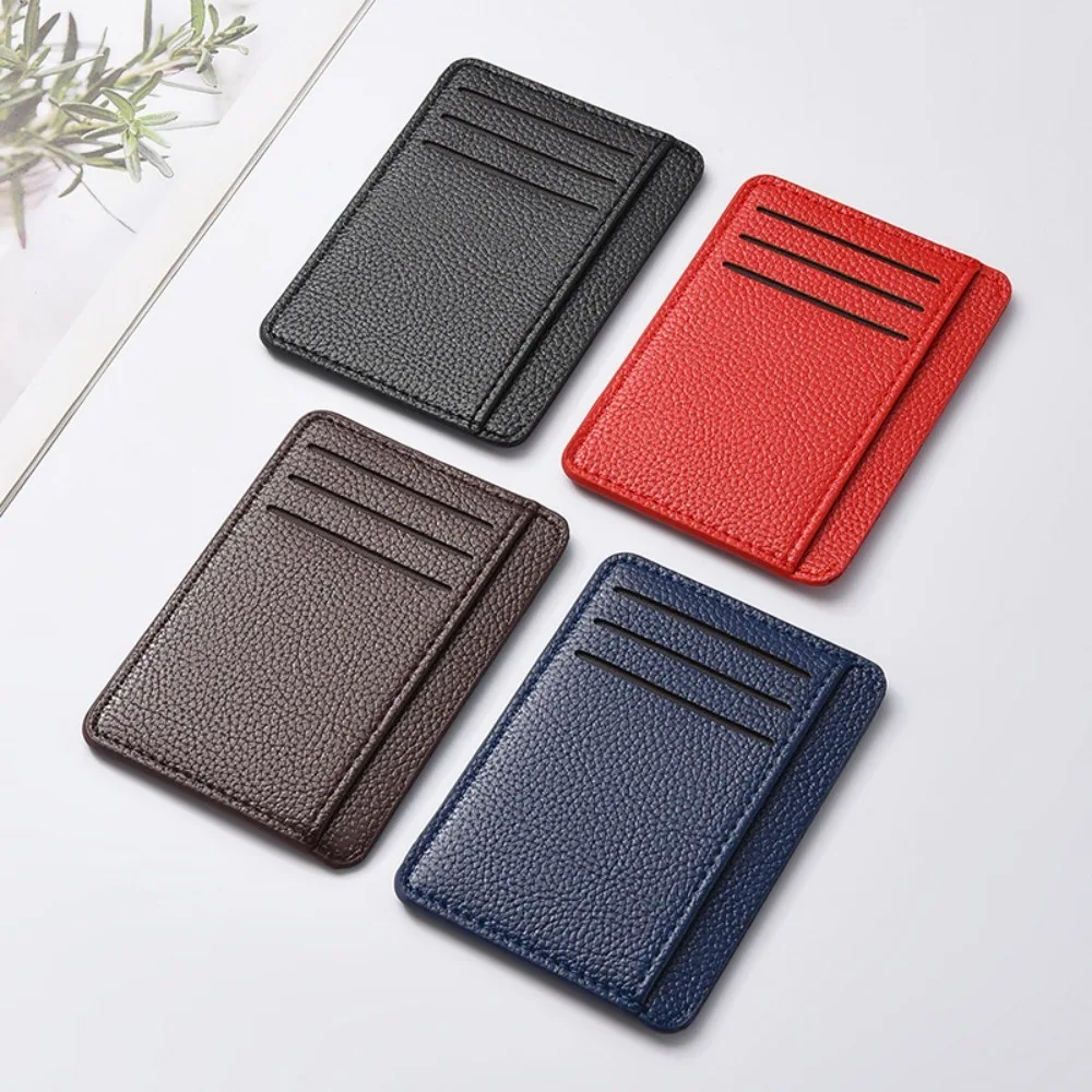 Portafogli da uomo sottili e minimalisti con tasca frontale Porta carte di credito con blocco RFID Portafogli portatili in pelle