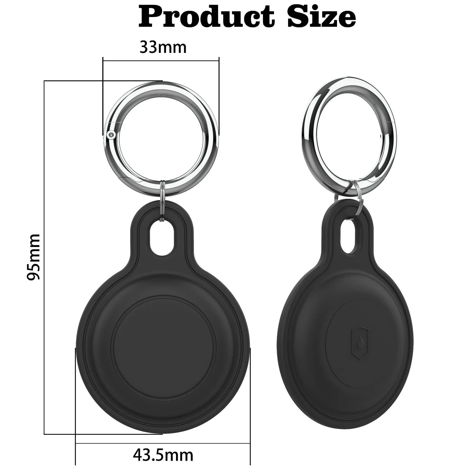 Silicon Keychain for Apple Airtags Case Protective Cover 360° Waterproof Airtag Holder Tracker Accessories AirTag Case Key Ring