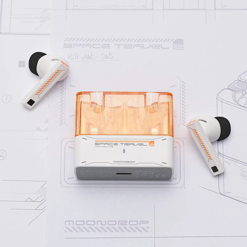 MOONDROP Space Travel 2 earphone HiFi Noise-Canceling TWS wiress Bluetooth 6.0 ANC Low-latency Game Mode SBC/AAC gaming headset