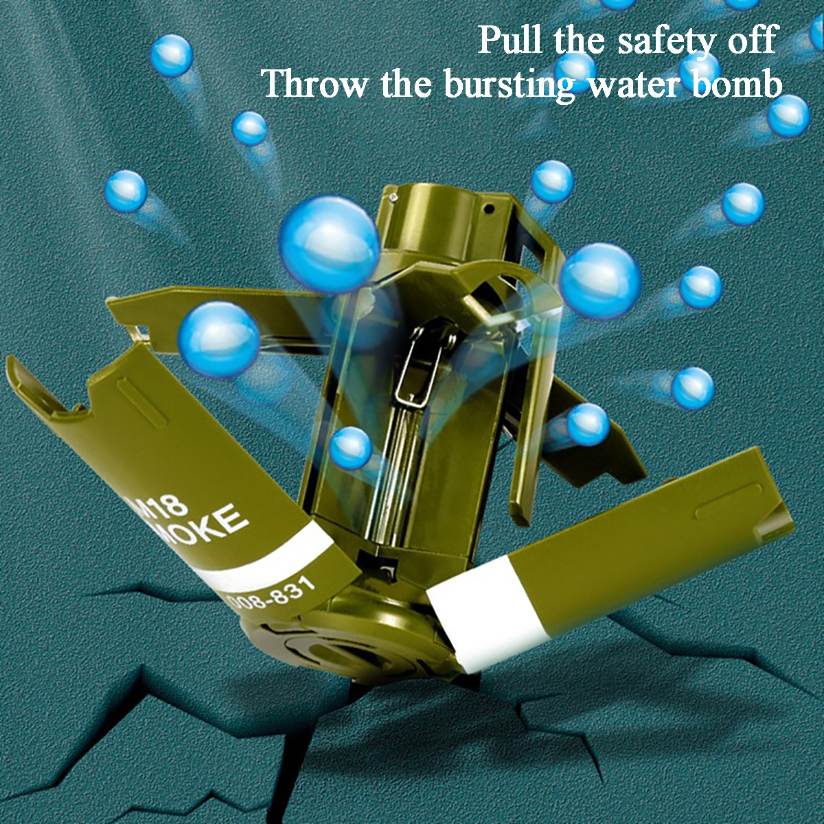 Aqzxdc modelo de granada de fumaça tática m18 explosão mina bomba de água granada saltando fumaça granada airsoft modelo de granada