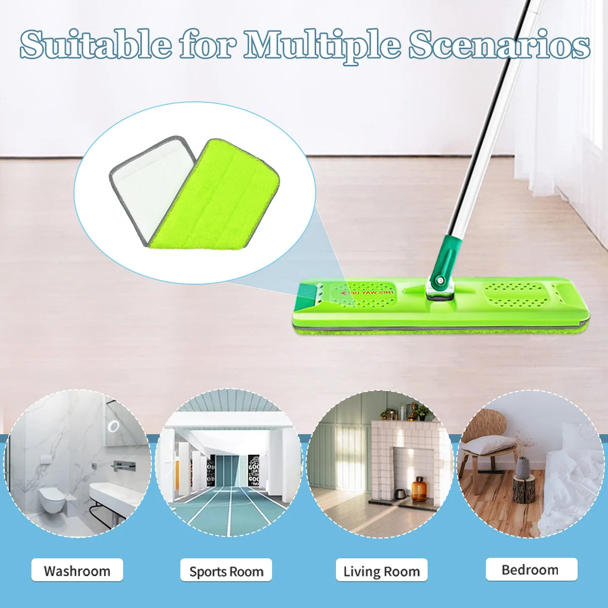 Mop Pads für Libman Spülung 'n Wring Mop Mikro faser tuch füllt wieder verwendbare flache Ersatz köpfe Pad