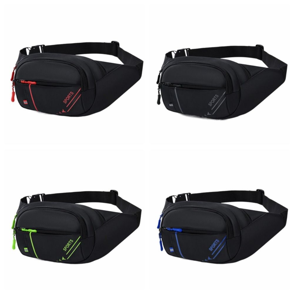 Waterproof Sports Waist Pack Multi-pocket Adjustable Shoulder Strap Multifunctional Waist Pack Terylene Portability