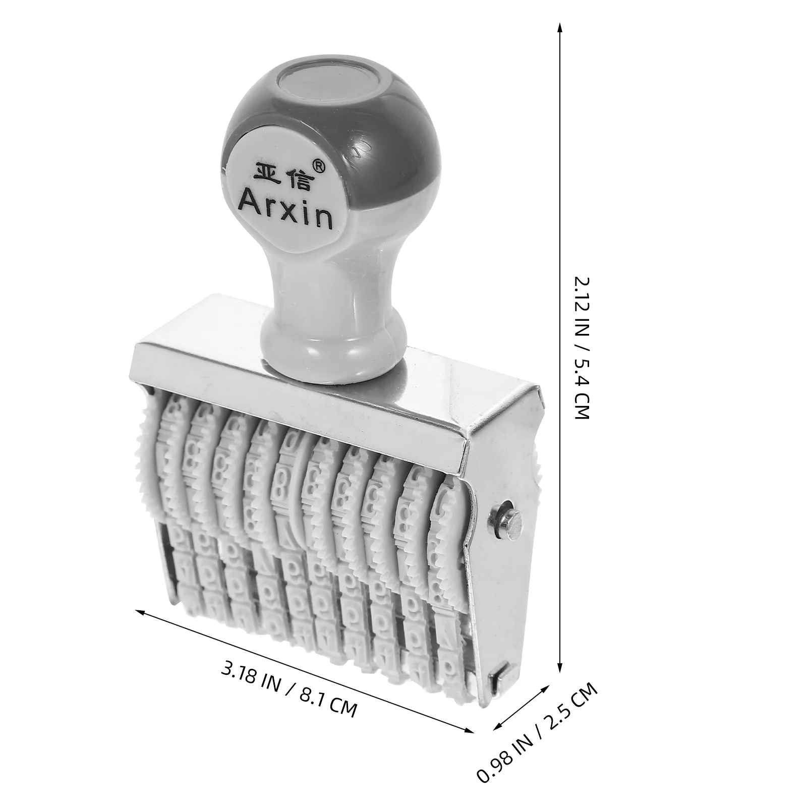 Alphabet Stamps Rubber Date File Number Wheel Office Supply Handle Handheld Stamper
