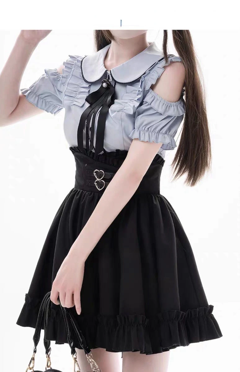 2025 일본 검은 짧은 치마 빈티지 고딕 프릴 미니 스커트 로리타 하라주쿠 볼 가운 Faldas Y2k 미적 Pleated 케이크
