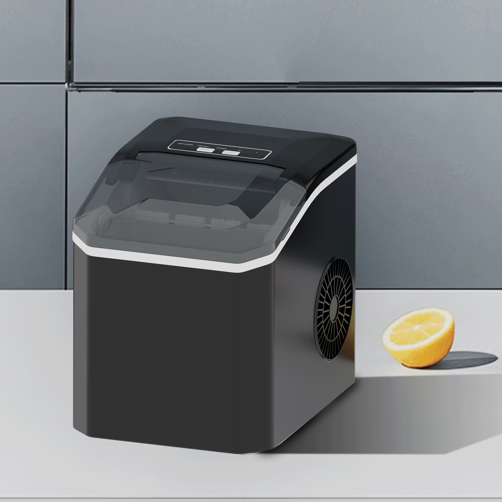 Pembuatan Es 12-15Kg Rumah Asrama Harian Mini Rumah Kecil Peluru Mesin Pembuat Es Otomatis Es Bulat